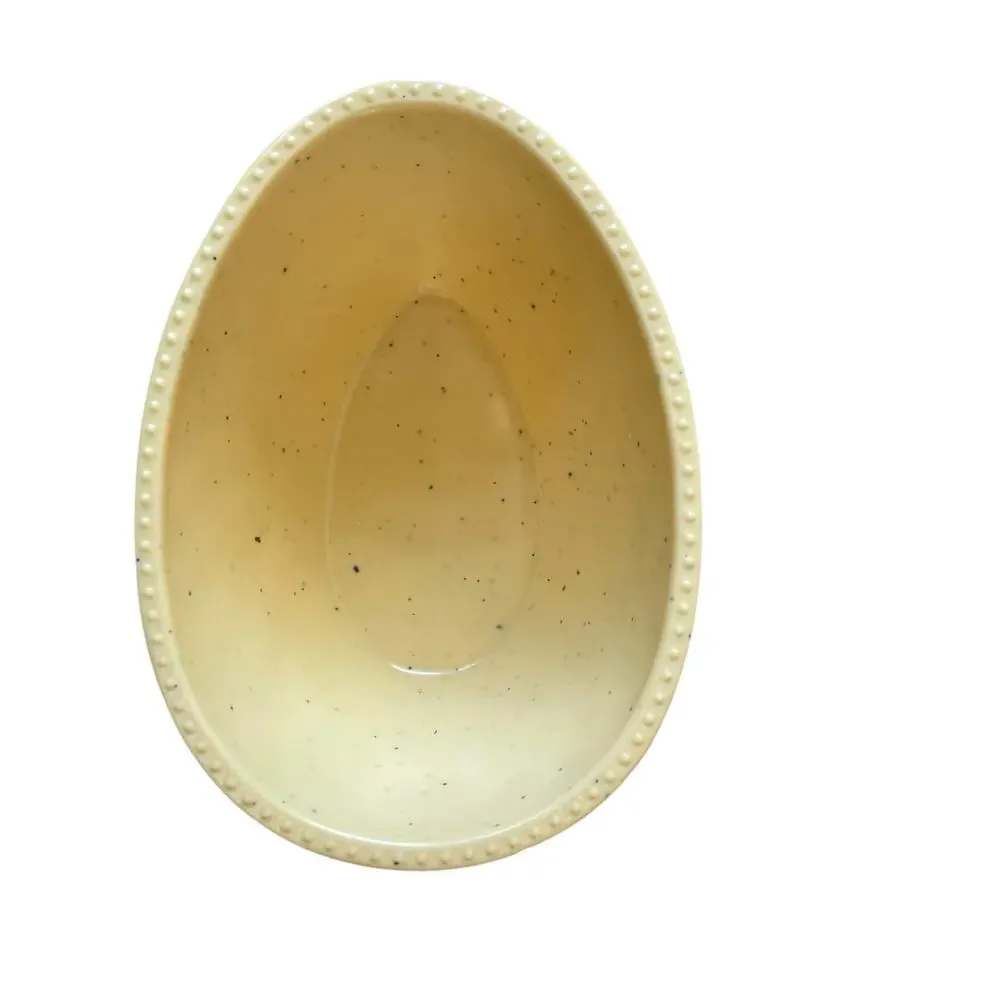 BUNNY & BEAN Easter Egg Shaped Melamine Tidbit Bowls 5x3.5 Set of 4 Pastel New
